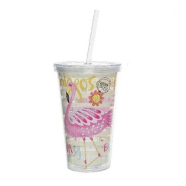 Gobelet Anniversaire en plastique avec Paille - Flamant Rose - Jaune | jourdefete.com Gobelet Anniversaire en plastique avec Paille - Flamant Rose - Jaune | jourdefete.com