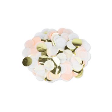 Gros Confettis - Pêche, Blanc et Or | jourdefete.com Gros Confettis - Pêche, Blanc et Or | jourdefete.com