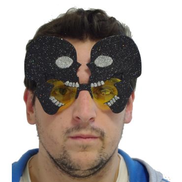Lunettes Halloween Tête de Mort Paillettes Lunettes Halloween Tête de Mort Paillettes