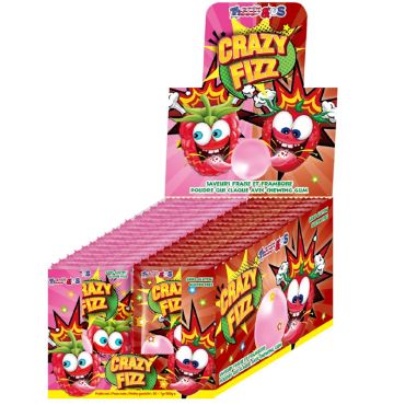 Boîte de bonbons Crazy Fizz fraise framboise pétillants pour enfants | jourdefete.com Boîte de bonbons Crazy Fizz fraise framboise pétillants pour enfants | jourdefete.com
