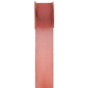 Une bobine de ruban effiloché de couleur terracotta de 5 mètres | jourdefete.com