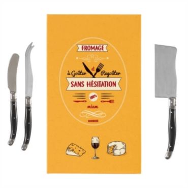 Kit à Fromage en forme de Livre avec 3 Couteaux - Derrière la Porte Kit à Fromage en forme de Livre avec 3 Couteaux - Derrière la Porte