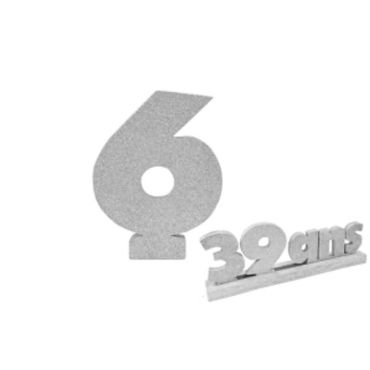Chiffre 6 - Argent (12 cm) Chiffre 6 - Argent (12 cm)