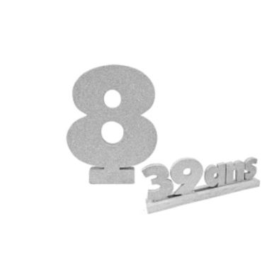 Chiffre 8 - Argent (12 cm) Chiffre 8 - Argent (12 cm)