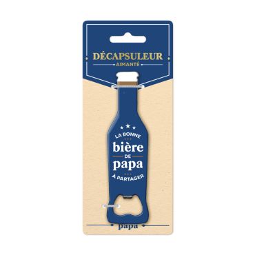Décapsuleur aimanté "La bonne bière de Papa" en forme de bouteille | jourdefete.com Décapsuleur aimanté "La bonne bière de Papa" en forme de bouteille | jourdefete.com
