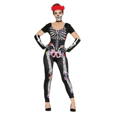 Combinaison Femme Squelette Day Of The Dead - Taille Unique Combinaison Femme Squelette Day Of The Dead - Taille Unique