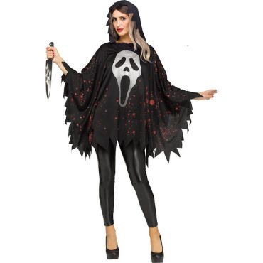 Un sublime poncho pour adulte avec le visage de Ghostface | jourdefete.com Un sublime poncho pour adulte avec le visage de Ghostface | jourdefete.com