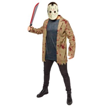 Homme déguisé en Jason avec masque de hockey | jourdefete.com Homme déguisé en Jason avec masque de hockey | jourdefete.com