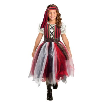 Déguisement pirate fille avec jupe en tulle et bandeau rayé | jourdefete.com Déguisement pirate fille avec jupe en tulle et bandeau rayé | jourdefete.com