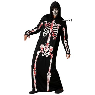 Déguisement Halloween adulte squelette ensanglanté avec capuche | jourdefete.com Déguisement Halloween adulte squelette ensanglanté avec capuche | jourdefete.com