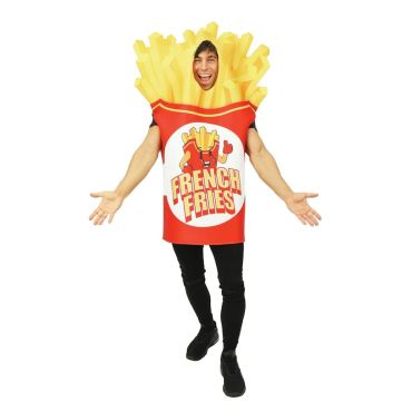 Déguisement cornet de frites adulte humoristique pour soirée costumée | jourdefete.com
