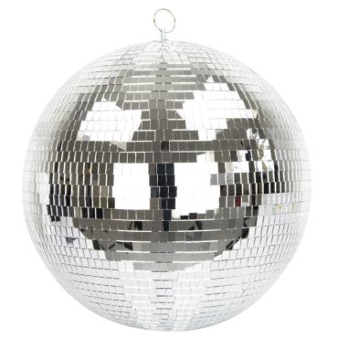Boule à facettes argentée 40 cm reflétant la lumière pour une soirée disco | jourdefete.com