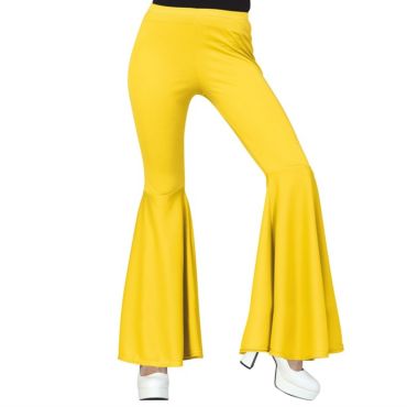 Pantalon Pattes d'Eph' avec les jambes évasées taille L de couleur Jaune. Pantalon Pattes d'Eph' avec les jambes évasées taille L de couleur Jaune.