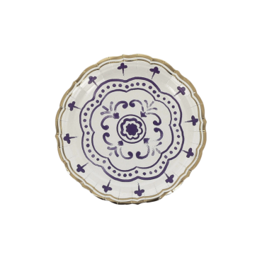 Assiettes en papier Dolce Vita 18 cm bleu roi, blanc et or | jourdefete.com Assiettes en papier Dolce Vita 18 cm bleu roi, blanc et or | jourdefete.com