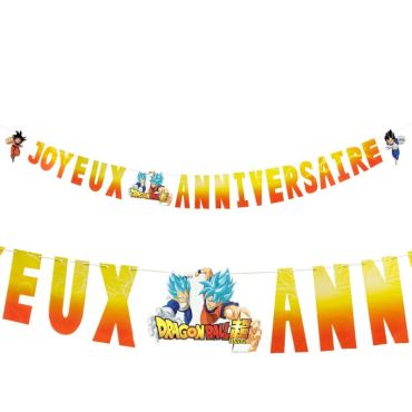 Cette guirlande 'Joyeux Anniversaire" sera parfaite dans le salon lors de l’anniversaire "Dragon Ball ®" de votre enfant | jourdefete.com Cette guirlande 'Joyeux Anniversaire" sera parfaite dans le salon lors de l’anniversaire "Dragon Ball ®" de votre enfant | jourdefete.com