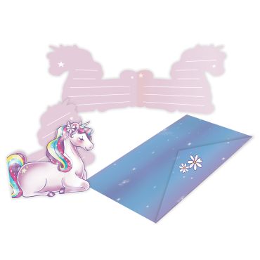 Invitations licorne avec enveloppes étoilées pour anniversaire féerique | jourdefete.com Invitations licorne avec enveloppes étoilées pour anniversaire féerique | jourdefete.com