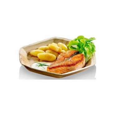 6 assiettes hexagonales en palmier de 24 cm | jourdefete.com 6 assiettes hexagonales en palmier de 24 cm | jourdefete.com