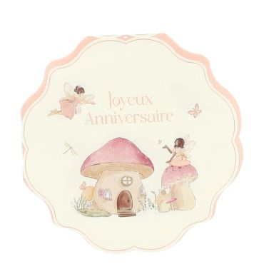 Serviettes anniversaire fée et champignon rose pastel Joyeux Anniversaire 33x33 cm | jourdefete.com Serviettes anniversaire fée et champignon rose pastel Joyeux Anniversaire 33x33 cm | jourdefete.com