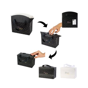 boite cadeau Maman unique noir ou blanc modèle aléatoire boite cadeau Maman unique noir ou blanc modèle aléatoire