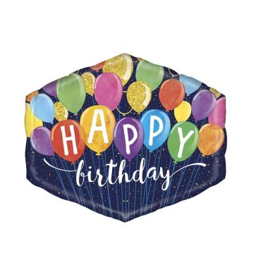 Ballon Festif Happy Birthday hélium 76 cm Ballon Festif Happy Birthday hélium 76 cm