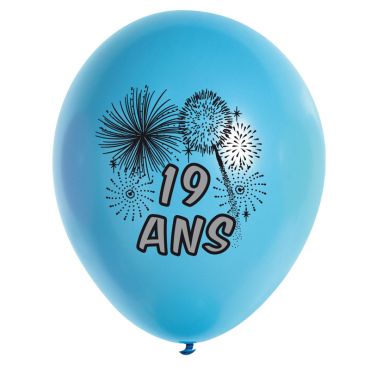 10 Ballons de Baudruche multicolore 19 ans 10 Ballons de Baudruche multicolore 19 ans