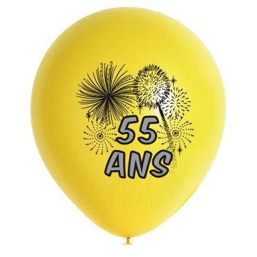 10 Ballons de Baudruche multicolore 55 ans 10 Ballons de Baudruche multicolore 55 ans