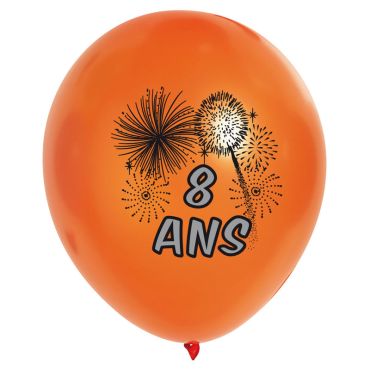 10 Ballons de Baudruche multicolore 8 ans 10 Ballons de Baudruche multicolore 8 ans