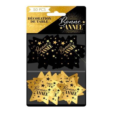 50 confettis de table bonne année en forme d'étoile | jourdefete.com 50 confettis de table bonne année en forme d'étoile | jourdefete.com