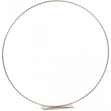 Grand anneau sur socle métal doré de 50 cm | jourdefete.com Grand anneau sur socle métal doré de 50 cm | jourdefete.com