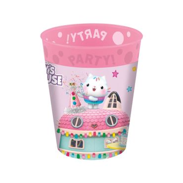 Gobelets Gabby et la Maison Magique réutilisables 25 cl x4 avec maison et chat | jourdefete.com