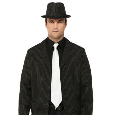 Cravate blanche pour déguisement de gangster homme | jourdefete.com Cravate blanche pour déguisement de gangster homme | jourdefete.com
