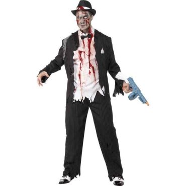 Déguisement Gangster Zombie Homme - Taille au Choix Déguisement Gangster Zombie Homme - Taille au Choix