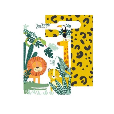 8 sacs cadeaux en papier les animaux de la jungle | jourdefete.com 8 sacs cadeaux en papier les animaux de la jungle | jourdefete.com