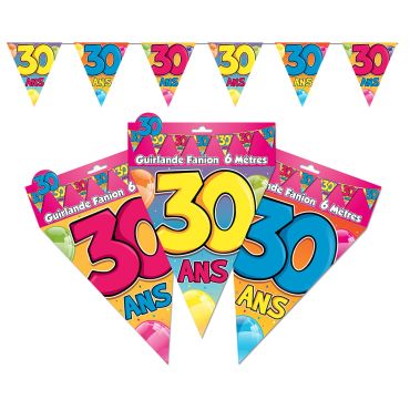 Guirlande Fanions "30" Guirlande Fanions "30"