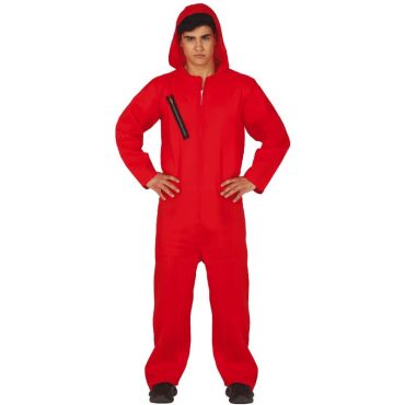 Déguisement de braqueur rouge pour adulte taille au choix Déguisement de braqueur rouge pour adulte taille au choix