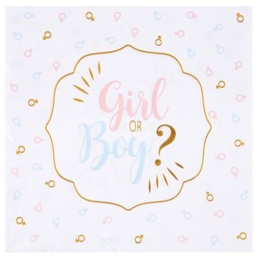 20 serviettes girl or boy en papier 20 serviettes girl or boy en papier