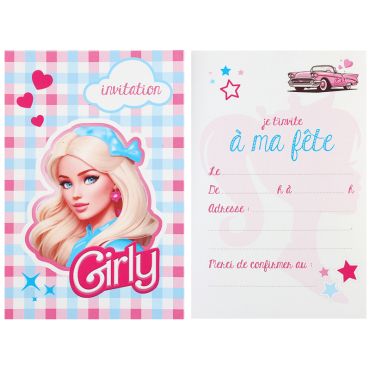 Cartes d’invitation Girly avec motifs vintage et couleurs pastel | jourdefete.com Cartes d’invitation Girly avec motifs vintage et couleurs pastel | jourdefete.com