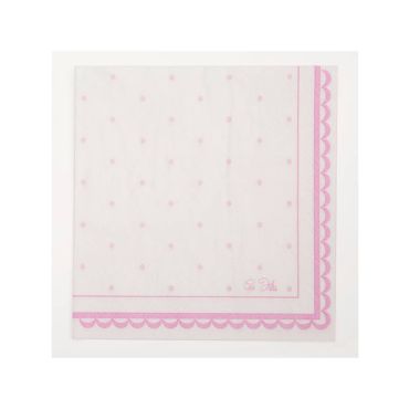 16 Serviettes à pois - Blanc et Rose 16 Serviettes à pois - Blanc et Rose