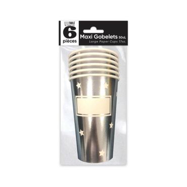 6 maxi gobelets étoiles argentés | jourdefete.com 6 maxi gobelets étoiles argentés | jourdefete.com