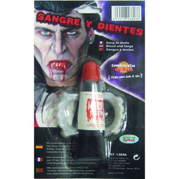 Dents de Vampire avec Faux Sang Dents de Vampire avec Faux Sang