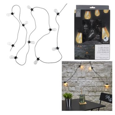 Guirlande lumineuse ampoules extérieure Blanc Chaud de 5 mètres | jourdefete.com Guirlande lumineuse ampoules extérieure Blanc Chaud de 5 mètres | jourdefete.com