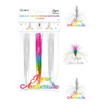 guirlande-cascade-multicolore-argent | jourdefete.com guirlande-cascade-multicolore-argent | jourdefete.com