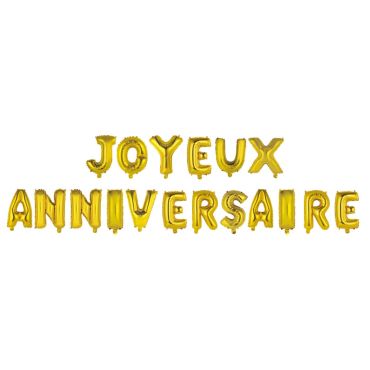 Ballons lettres or "Joyeux Anniversaire" pour décoration de fête | jourdefete.com Ballons lettres or "Joyeux Anniversaire" pour décoration de fête | jourdefete.com