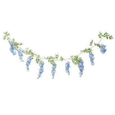 Guirlande de glycine tombante bleue avec feuillage artificiel | jourdefete.com Guirlande de glycine tombante bleue avec feuillage artificiel | jourdefete.com