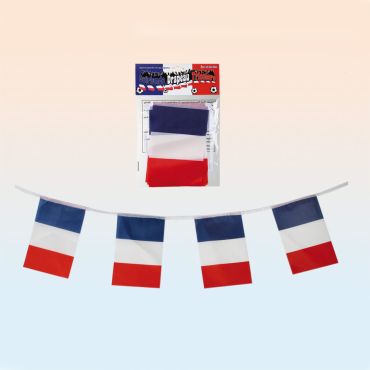 Guirlande de Drapeaux Tricolores France - 3m Guirlande de Drapeaux Tricolores France - 3m