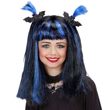 Perruque d'Halloween à couettes enfant - Coloris au choix Perruque d'Halloween à couettes enfant - Coloris au choix