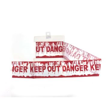 Bande de sécurité Halloween rouge sang KEEP OUT DANGER 7cm x 6m | jourdefete.com Bande de sécurité Halloween rouge sang KEEP OUT DANGER 7cm x 6m | jourdefete.com