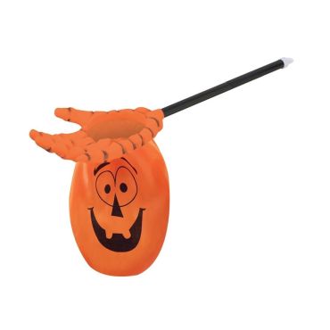 Sac à bonbons orange citrouille avec bras ramasseur pour enfant Halloween | jourdefete.com Sac à bonbons orange citrouille avec bras ramasseur pour enfant Halloween | jourdefete.com