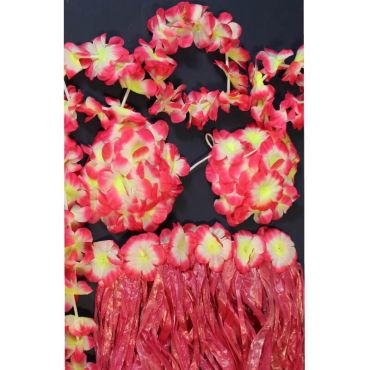 tenue hawaïenne pour femme rose de 5 pièces | jourdefete.com tenue hawaïenne pour femme rose de 5 pièces | jourdefete.com