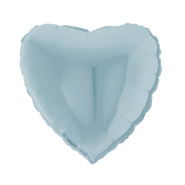 ballon cœur aluminium bleu pastel 56 cm ballon cœur aluminium bleu pastel 56 cm